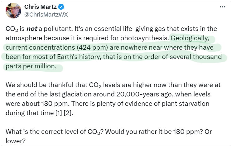 Chris Martz ignores the greenhouse effect