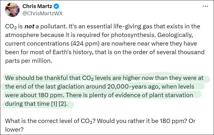 Chris Martz ignores the greenhouse effect